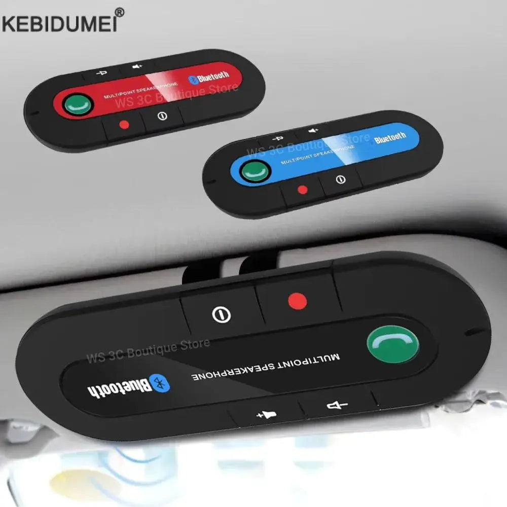 Bluetooth Car Speaker Handsfree Sun Visor Clip Wireless Speakerphone with Mic - Bluetooth 4.1, 2W, 20H Talk Time, USB Charging