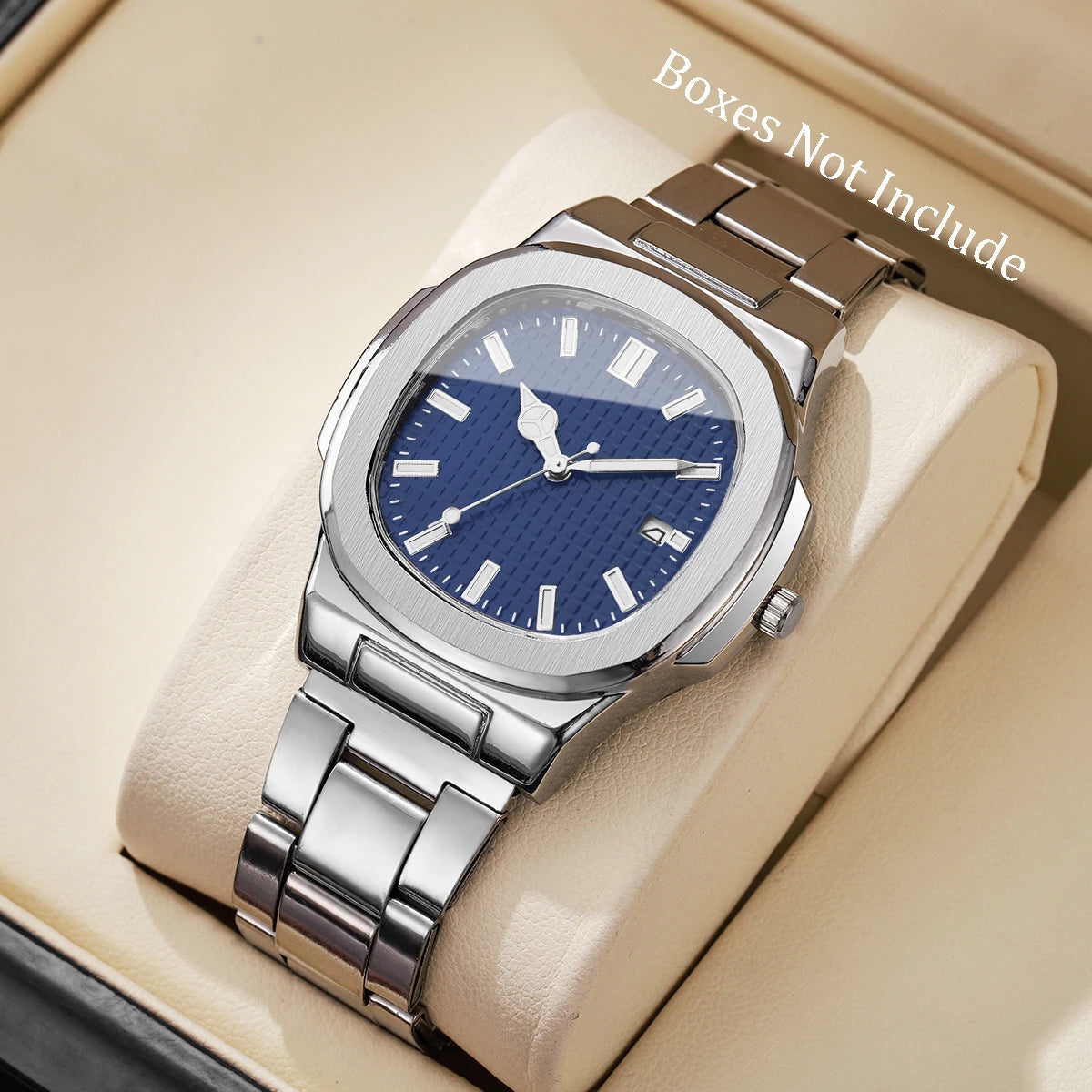 Luxury Men's Square Dial Alloy Strap Quartz Watch - Business & Casual