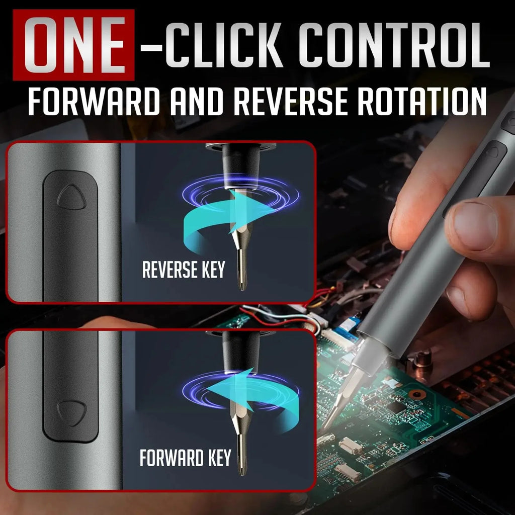 75-in-1 Precision Cordless Electric Screwdriver Kit — 71 Magnetic Bits, LED Light, USB-C Charging, Magnetic Mat