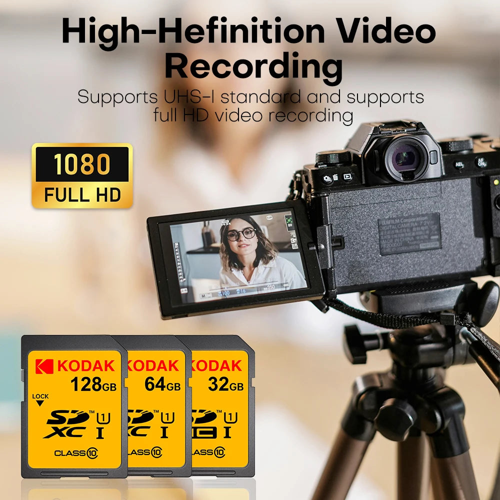 SDXC Memory Card 32GB 64GB 128GB - Class 10 U1 V30 High-Speed SD Card for DSLR & 4K Video