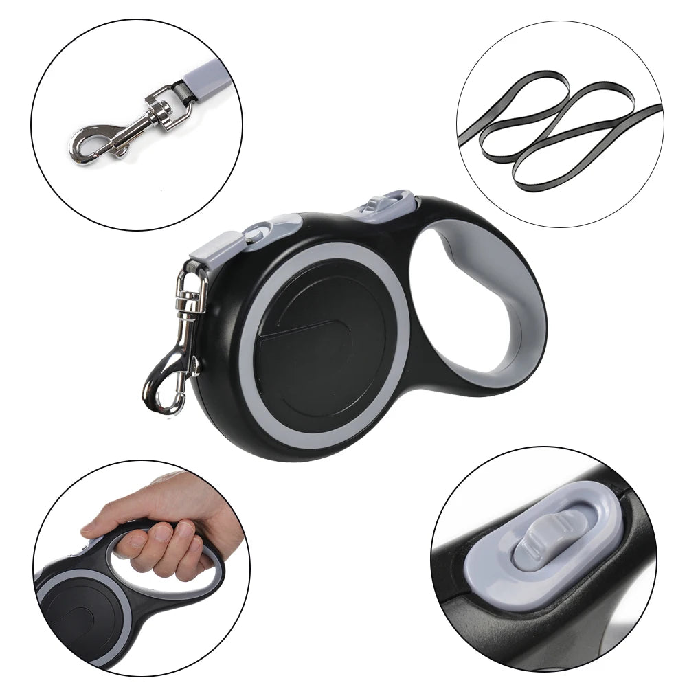 Retractable Dog Leash 8m (26 ft) Extendable Nylon Leash for Small, Medium & Large Dogs and Cats