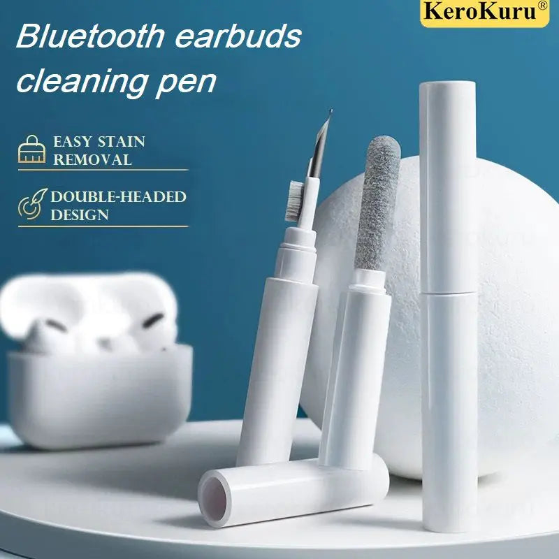 3-in-1 Earbud Cleaning Pen – Earphone & Charging Case Cleaner Brush for Wireless Earbuds and Headphones