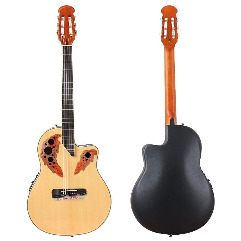 41-Inch (104 cm) Acoustic-Electric Classical Guitar — High-Gloss Spruce Top, Round Back, 6-String 20-Fret