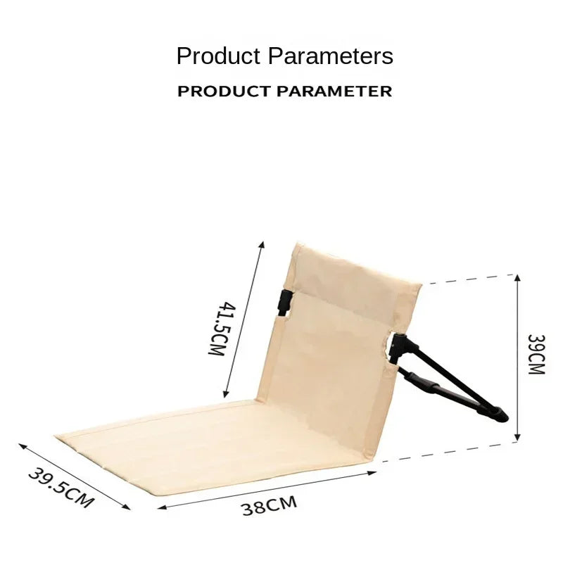 Ultra-Light Folding Camping & Beach Chair – Portable Aluminum Alloy, 600D Oxford Fabric, Compact (20.1 x 9.4 in / 51 x 24 cm)