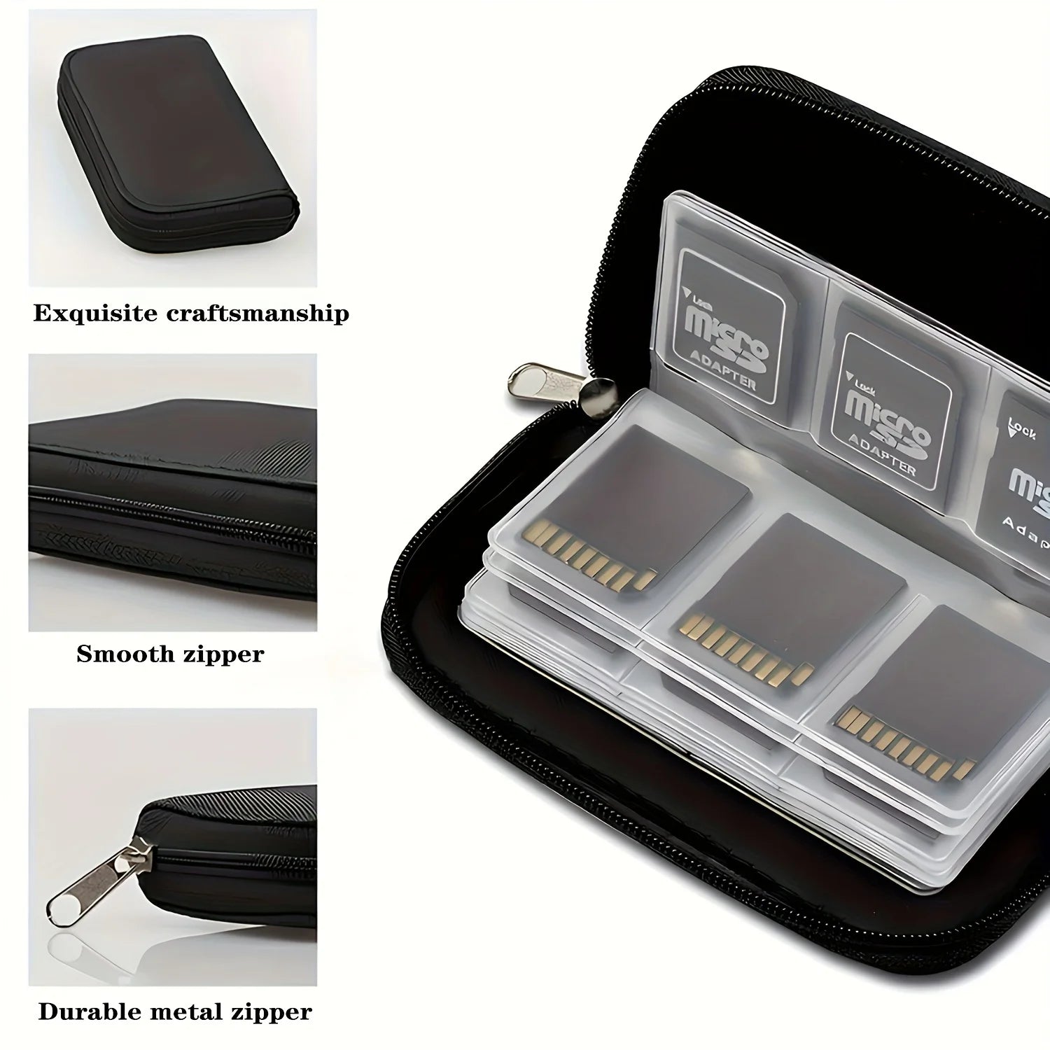 22-Slot Memory Card Organizer Case for SD MicroSD CF SDHC MS & Game Cards