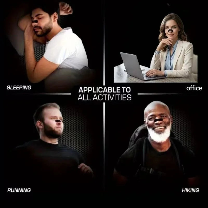 30-Pack Enhanced Adhesion Nasal Strips for Sports & Sleep, Breathable Anti-Snoring Nose Strips