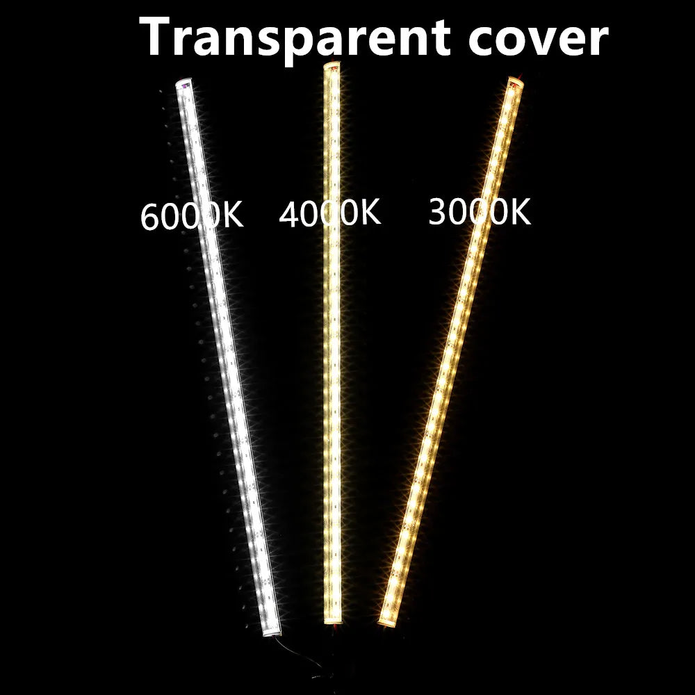 LED Aluminum Rigid Light Bar 0.5m (20 in) DC12V U/V-Shape 36×5730 SMD LEDs, Indoor Decorative Channel Lighting