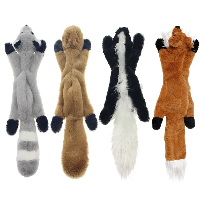 45cm (17.7in) Lifelike Plush Squeaky Dog Toy — No Stuffing Durable Crinkle Chew Toy with Built-In Squeakers