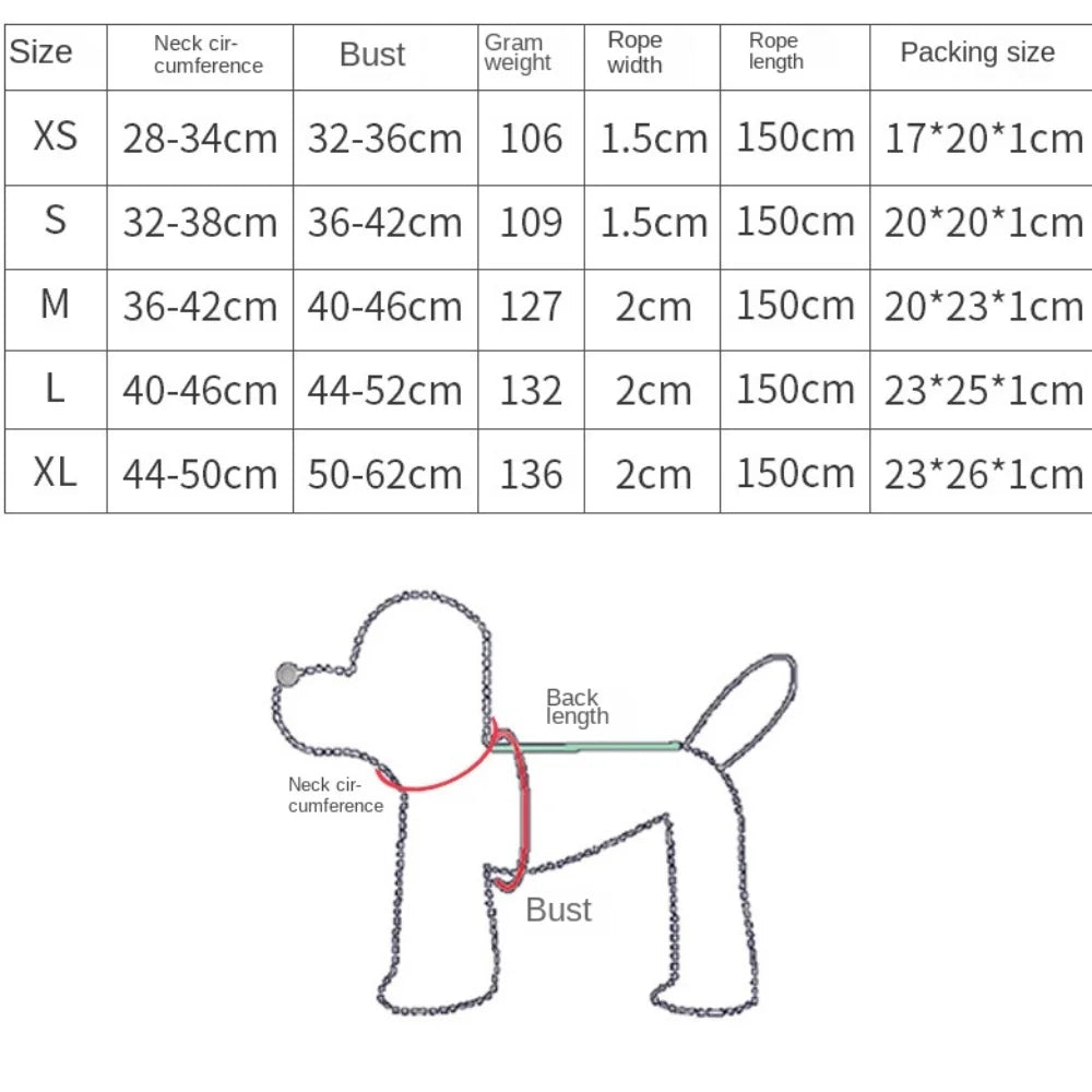 Adjustable Anti-Escape Pet Harness & Leash Set - No-Pull Chest Strap Vest for Dogs & Cats, Outdoor Walking