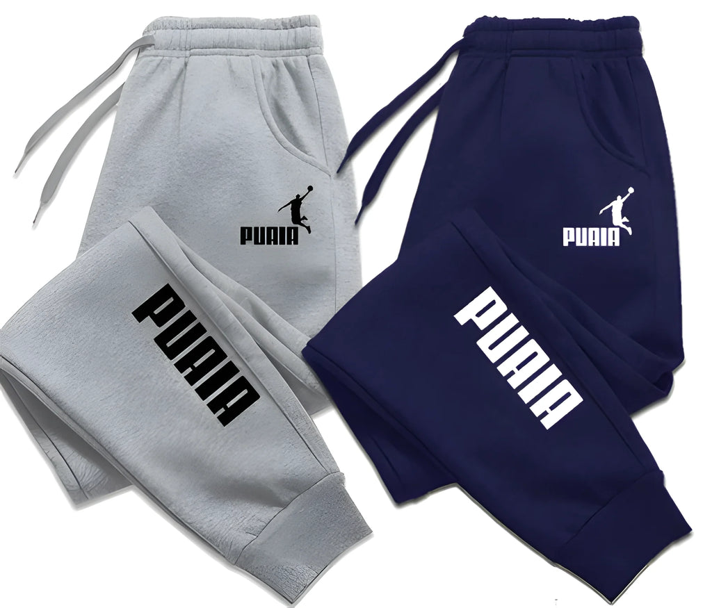 Men's Printed Jogger Pants - Autumn/Winter Athletic Track Sweatpants for Running & Streetwear