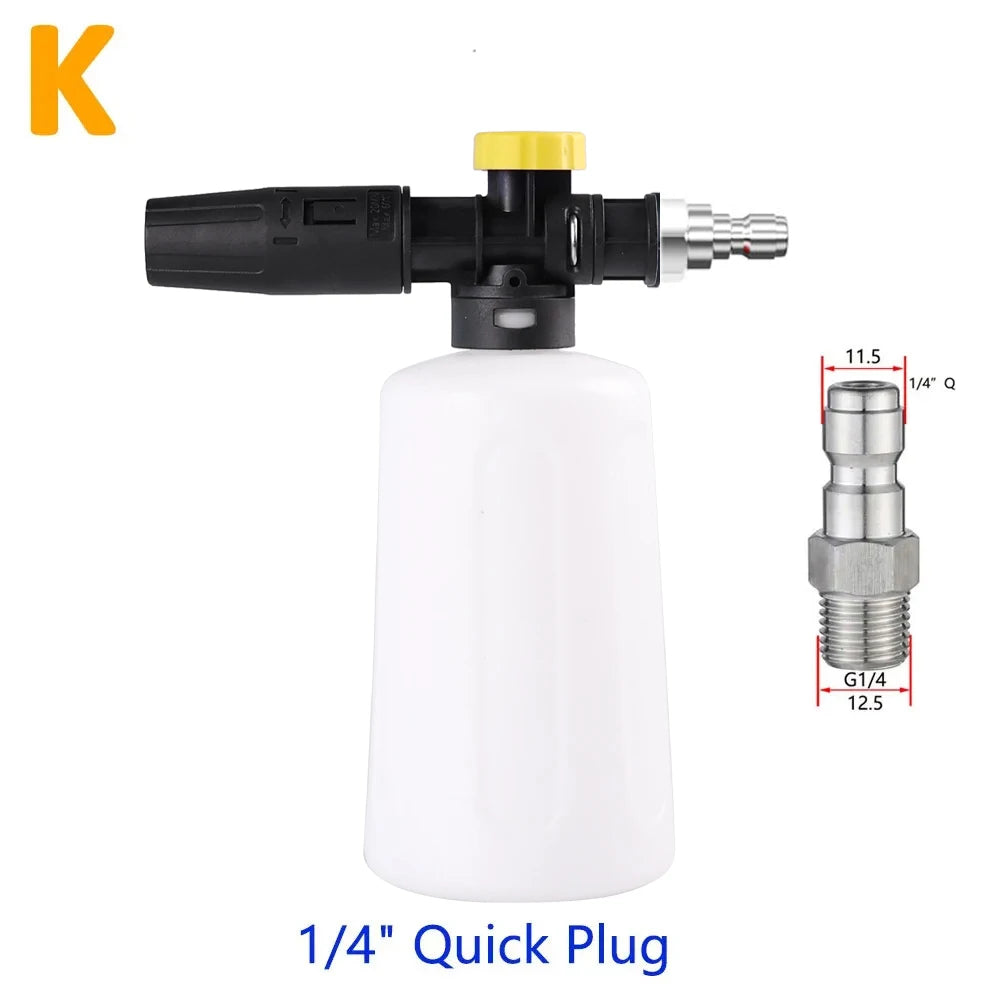 750 ml (25 fl oz) Snow Foam Lance Foam Cannon with Adjustable Sprayer Nozzle for Pressure Washers — Universal Fit