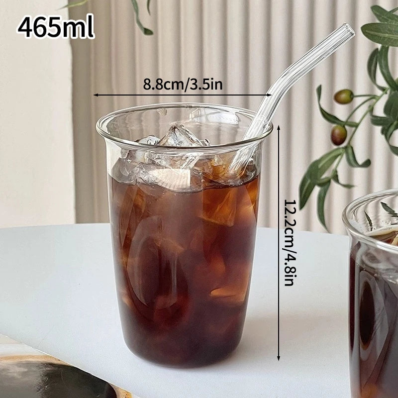 Aesthetic Glass Tumbler 865ml (29.2oz) — Iced Coffee, Latte, Water & Cocktail Cup