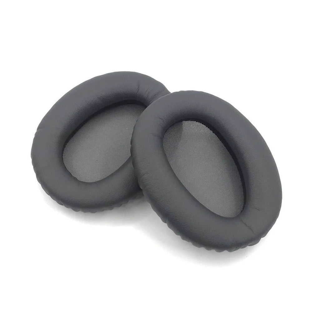 Replacement Memory Foam Ear Pads for Over-Ear Headphones, Protein Leather Cushions 75 x 95 mm (2.95 x 3.74 in) - Titanium Gray