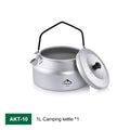 1L Aluminum Camping Kettle Lightweight Portable Travel Kettle with Detachable Handle