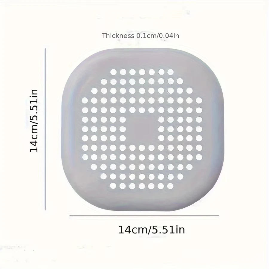 5.5 in (14 cm) Suction Cup Hair Drain Strainer – Anti-Clog Sink & Shower Floor Drain Catcher for Kitchen & Bathroom