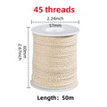 Cotton Candle Wick Roll 50m/61m (164ft/200ft) 21-45 Strand Low-Smoke Eco-Friendly DIY Degreased Wick
