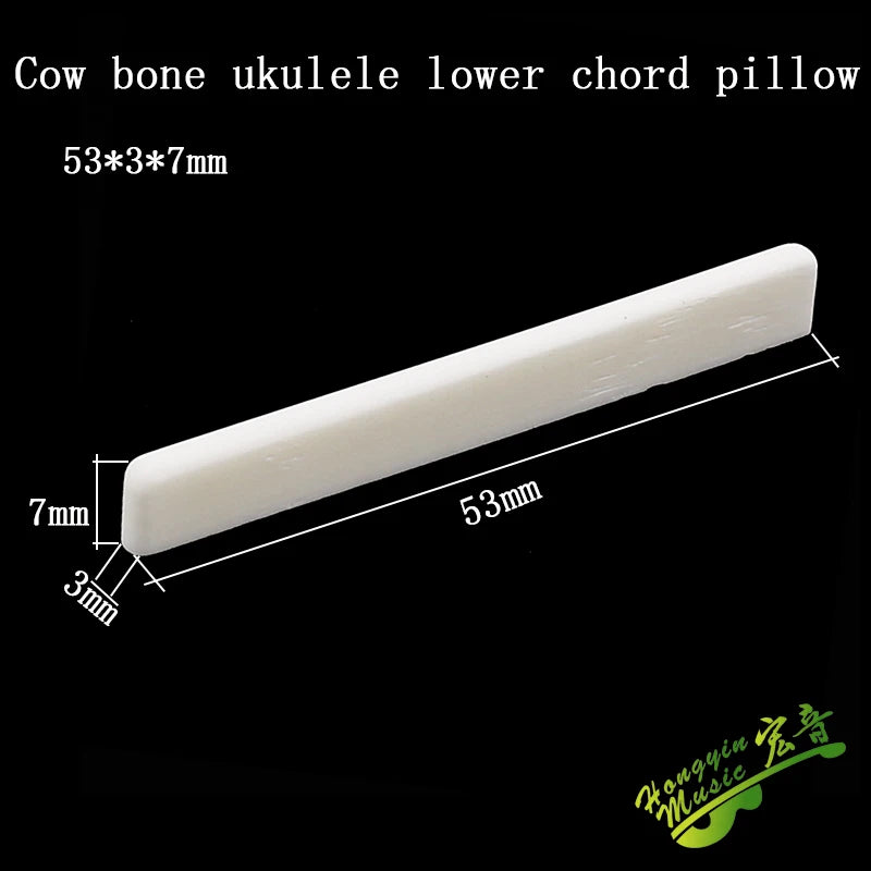 Ukulele Bone Bridge, Nut & Saddle Set - Real Bovine Bone Replacement