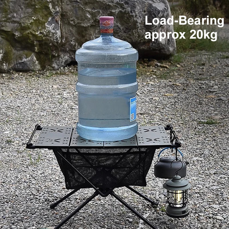 Folding Aluminum Camping Table with Mesh Storage Bag - Lightweight Portable Outdoor Picnic & BBQ Table