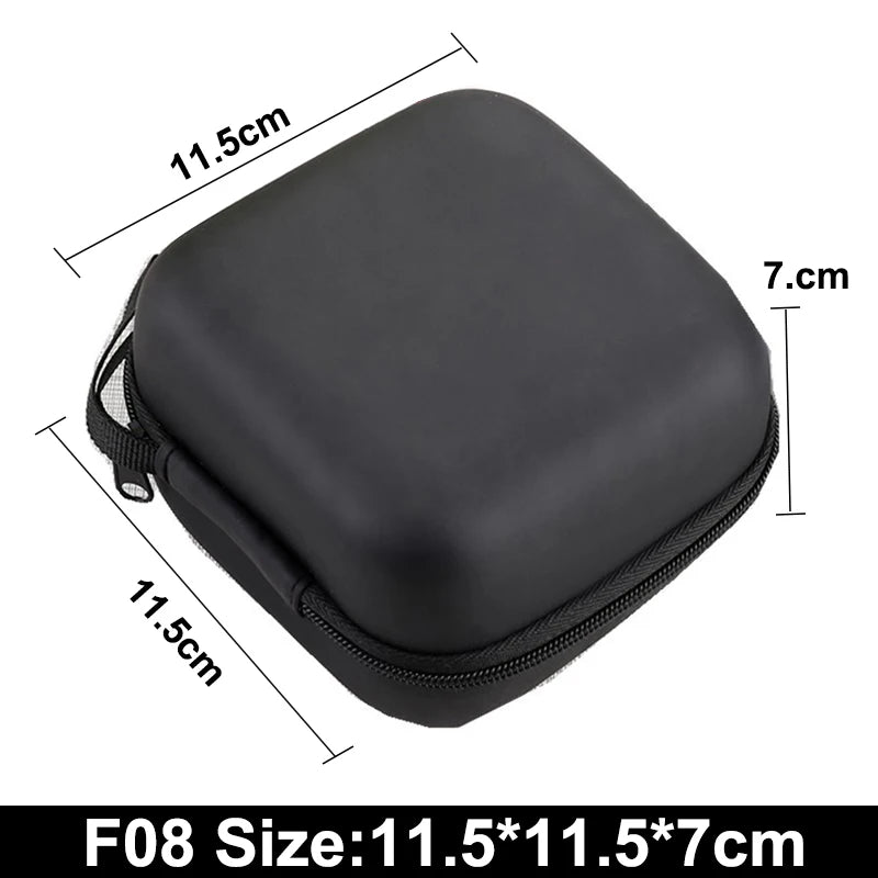 EVA Hard-Shell Earphone Case — Mini Portable Zipper Pouch & Cable Organizer for USB, Chargers, Memory Cards