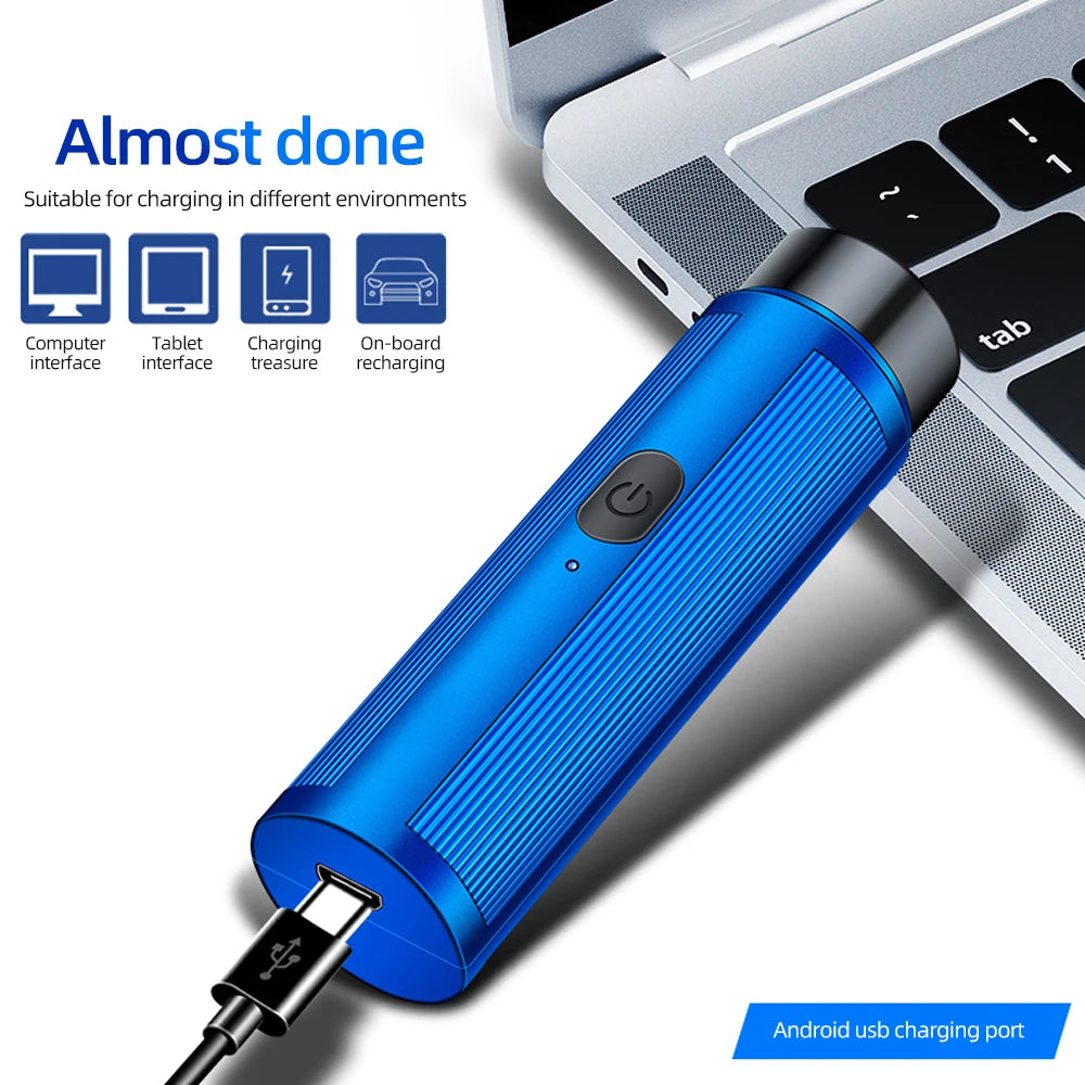 Mini Rechargeable Electric Shaver – Portable Facial & Body Razor for Women & Men, Rotary Detachable Washable Head, LED Display