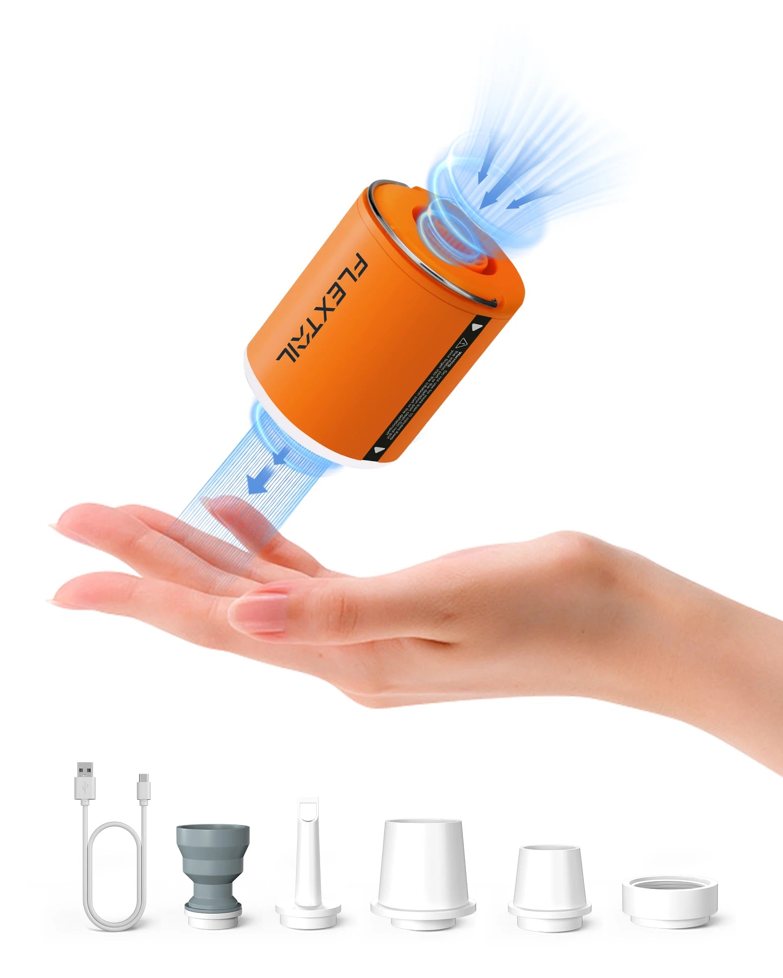 Mini 4 kPa (0.58 psi) Rechargeable Electric Air Pump – Portable Inflator for Air Beds, Sleeping Pads, Pool Floats & Vacuum Bags