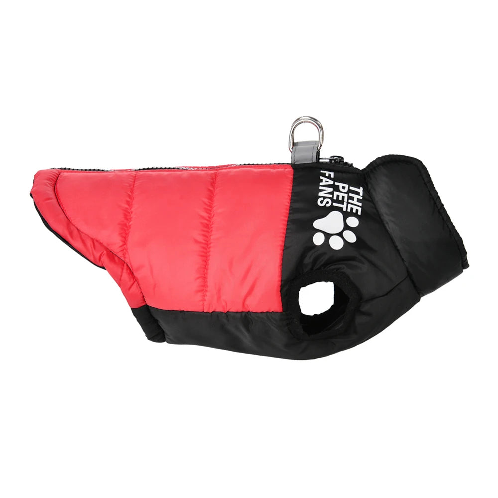 Waterproof Windproof Dog & Cat Jacket – Warm Winter Pet Coat XS-6XL with D-Ring Leash Attachment