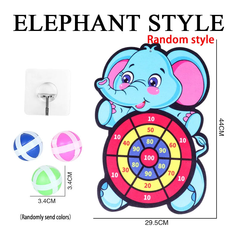 Montessori Sticky Ball Dart Board Target Game - Indoor & Outdoor Kids Toy, Party & Classroom Game