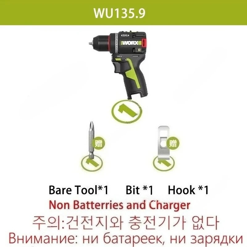 Cordless 12V Brushless Drill Driver 50 Nm Torque 1800 RPM Electric Screwdriver with Smart Clutch