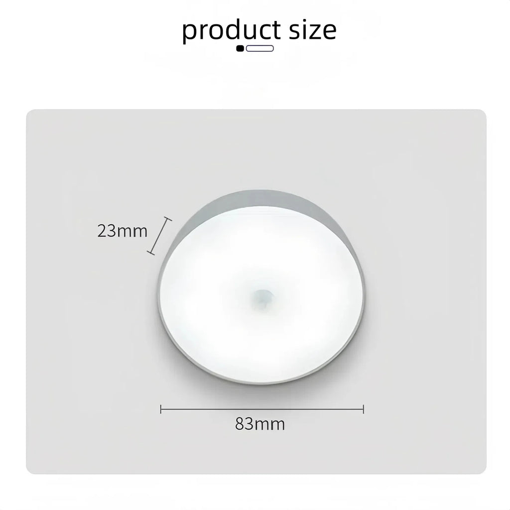 2-Pack LED Motion Sensor Night Light – USB Rechargeable, Magnetic Auto On/Off, Warm & White