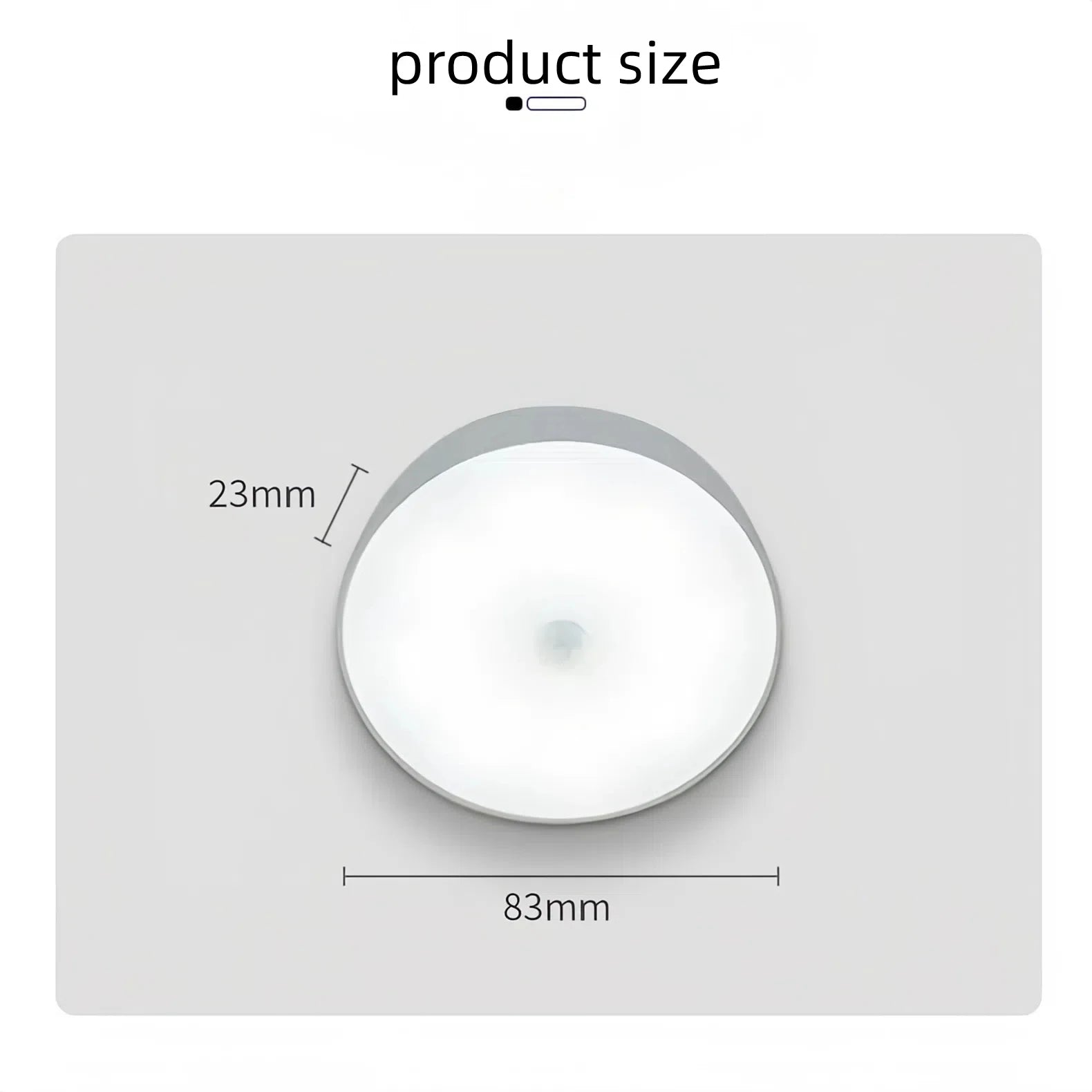 2-Pack LED Motion Sensor Night Light – USB Rechargeable, Magnetic Auto On/Off, Warm & White