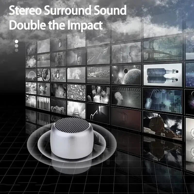 Portable Bluetooth Mini Speaker – Stereo Wireless Speaker with USB Charging, Built-In Microphone & Outdoor Subwoofer for Phone & PC
