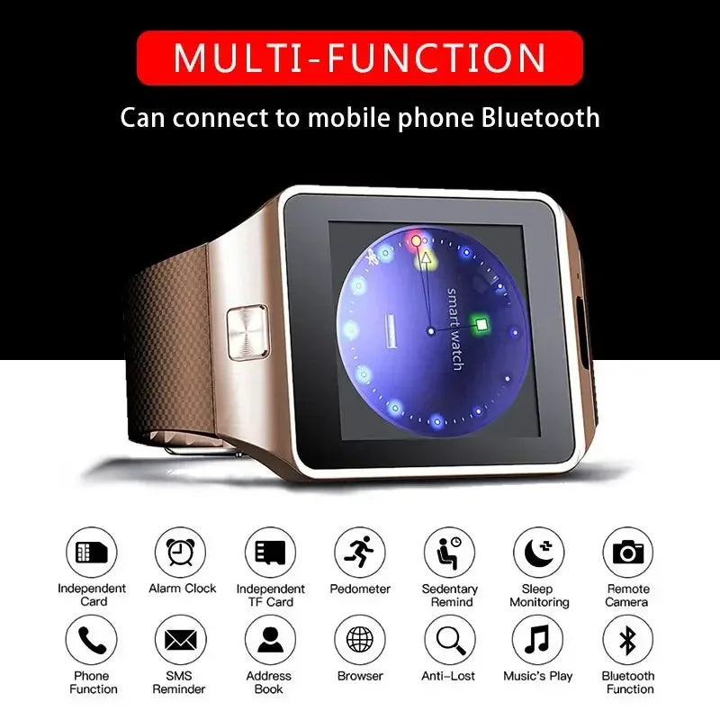 1.56-inch Touch Screen Smartwatch with SIM Support, Bluetooth Calls, Camera & Fitness Tracker