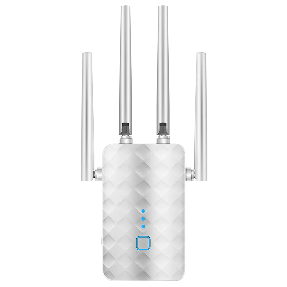 300Mbps 2.4GHz WiFi Range Extender – Omnidirectional Dual 2dBi Antenna Wall Plug Repeater, Universal WiFi Booster for Home & Office