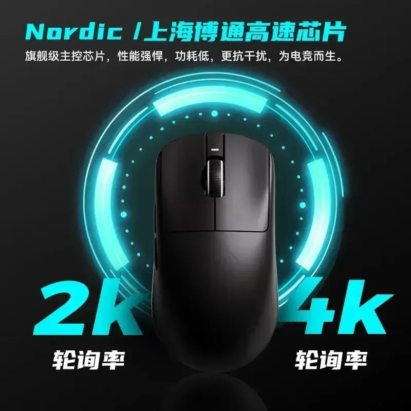 Lightweight Wireless Gaming Mouse - Bluetooth & USB, Rechargeable, 5-Button, 1600 DPI, Right-Handed