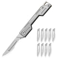 Folding Pocket Knife with 9 Replaceable Blades, Hobby Craft Utility Knife