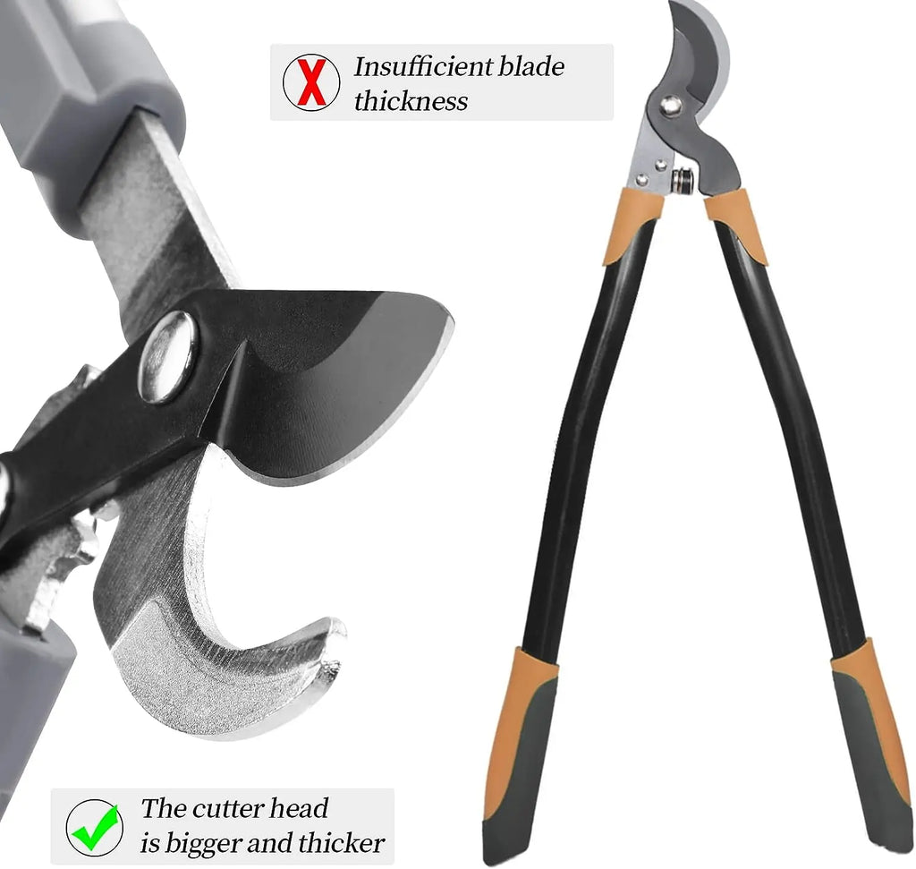 Ratchet Long-Handle Loppers Heavy-Duty Pruning Shears for Coarse Branches Garden, Bonsai & Orchard