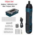 Mini Cordless Electric Screwdriver 3.6V Rechargeable 1300mAh, 5Nm Torque Precision Kit with Bits