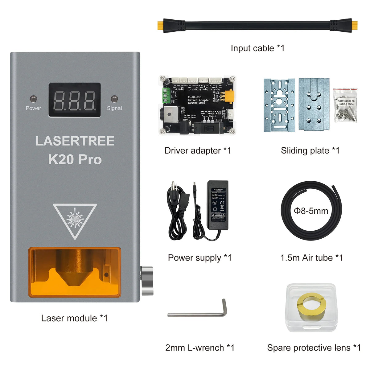 Air Assist TTL Laser Module 5W 10W 20W Laser Head for Engraving & Cutting Machines, Woodworking DIY