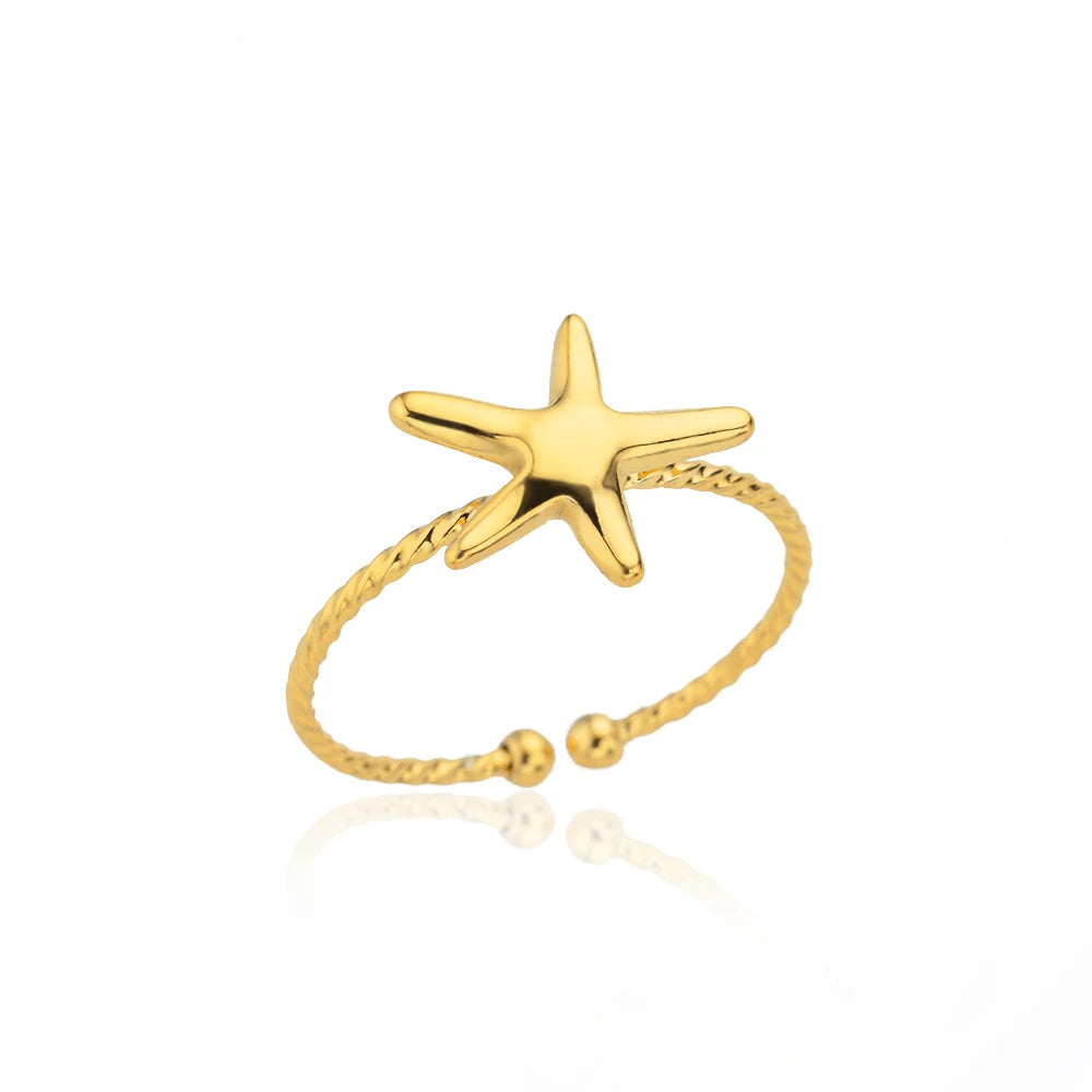 316L Stainless Steel Gold-Tone Women's Ring – Hypoallergenic Classic Tension-Set Wedding & Couple Ring