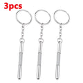 Portable Precision Eyeglass & Watch Screwdriver Kit with Keychain Mini Repair Tool