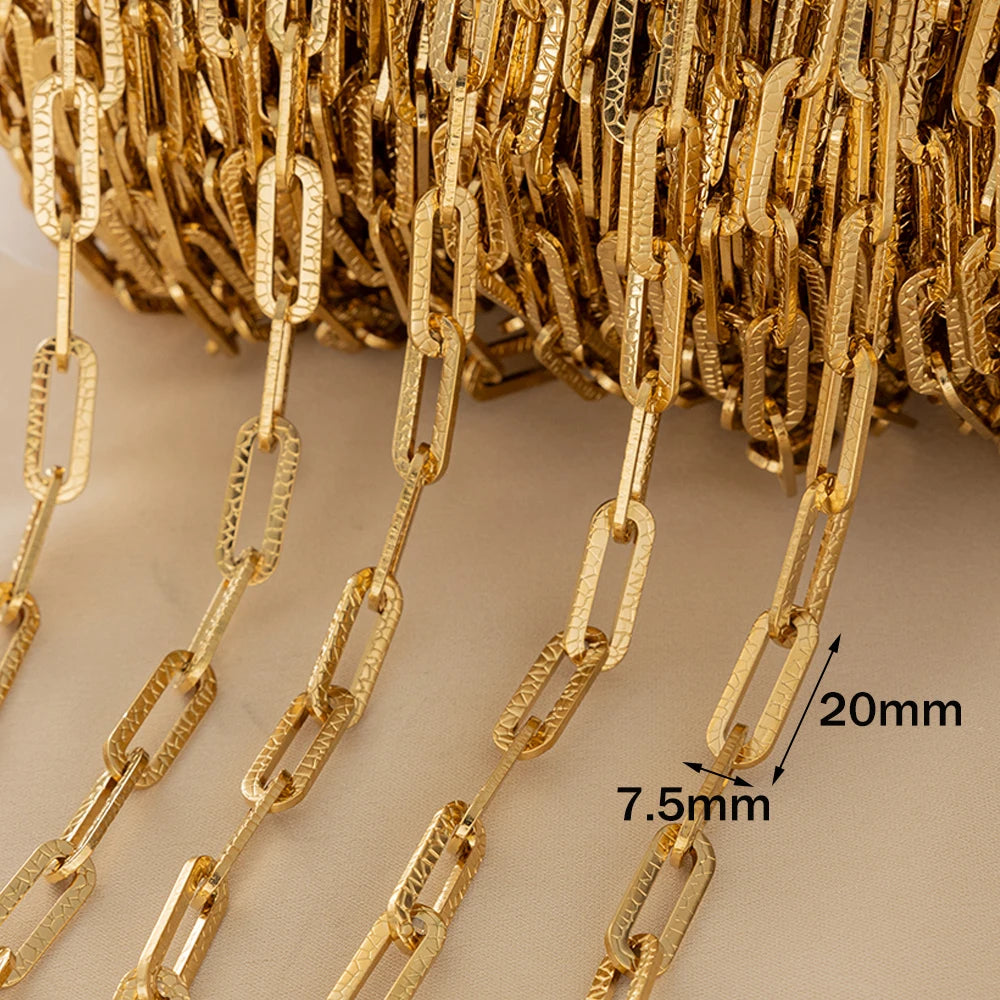 1 Meter (39.4 in / 3.28 ft) Stainless Steel Flower Clover Chain for DIY Necklace Bracelet Jewelry Making Accessories No Fade