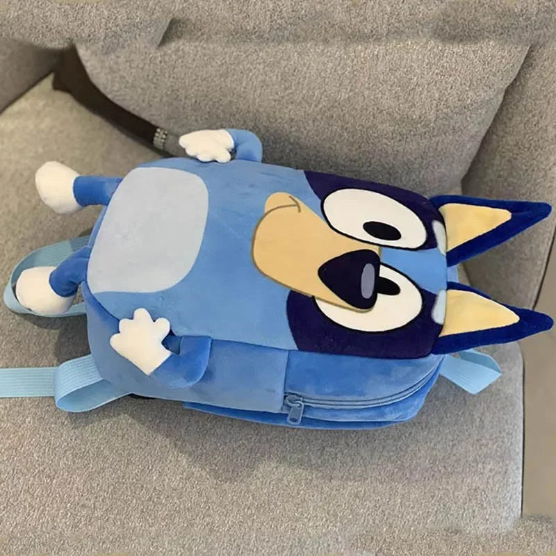 Bluey Family Kids Backpack, Cartoon Dog Kindergarten School Bag - Kawaii Blue & Orange Children's Gift