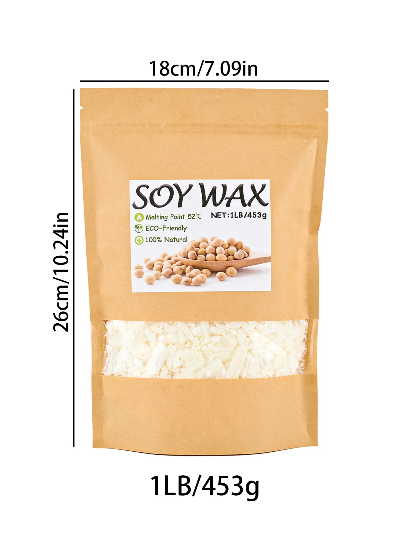 Natural Soy Wax Flakes for Candle Making — 100g to 1000g, 100% Additive-Free