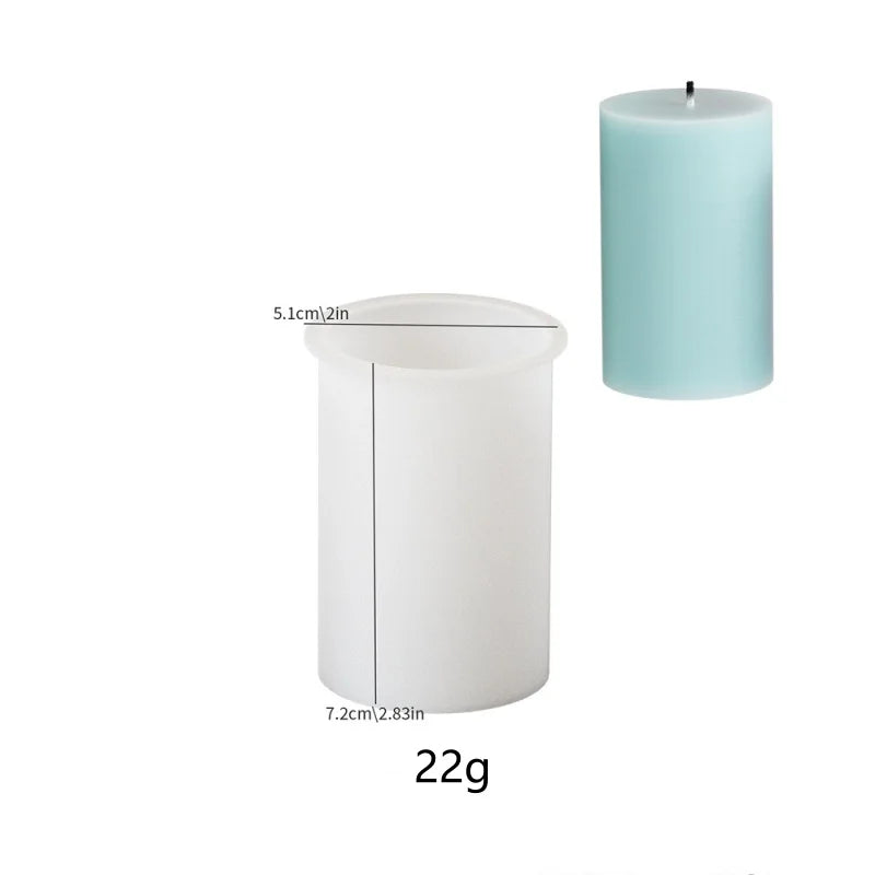 3D Geometric Silicone Cylinder Candle & Soap Mold for DIY Aromatherapy Home Decor