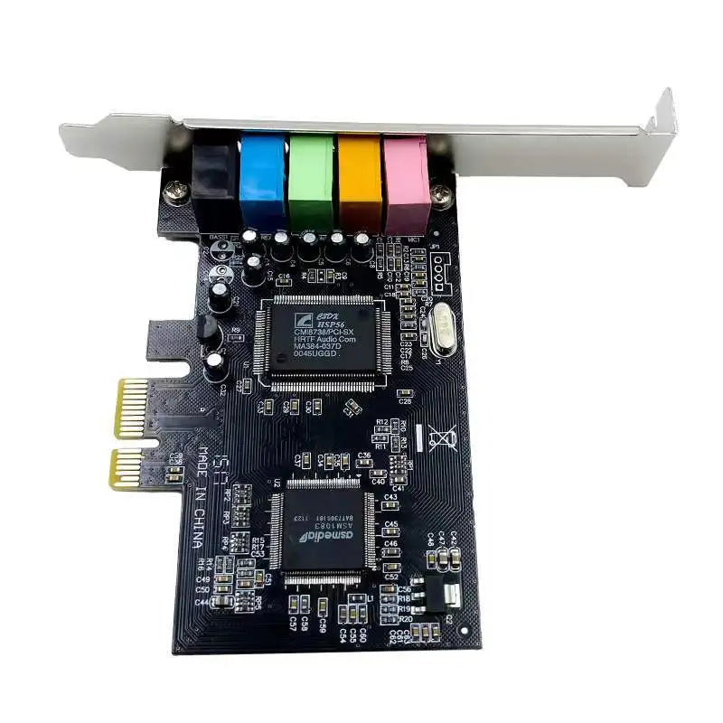 PCIe 5.1 Channel Internal Sound Card - 6-Channel 3D Audio, 24-Bit PCI Express with Mic & Line-In for Gaming and Music