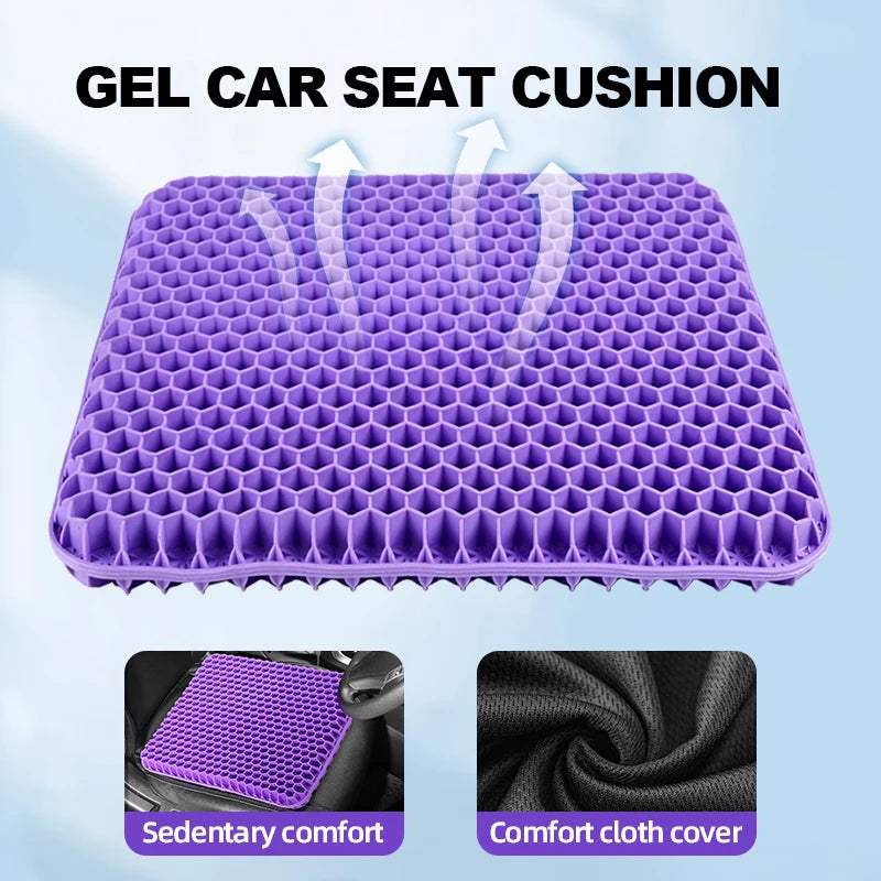 Gel Seat Cushion Honeycomb Breathable Cooling Coccyx Pillow for Tailbone Pain Relief for Office, Car & Wheelchair