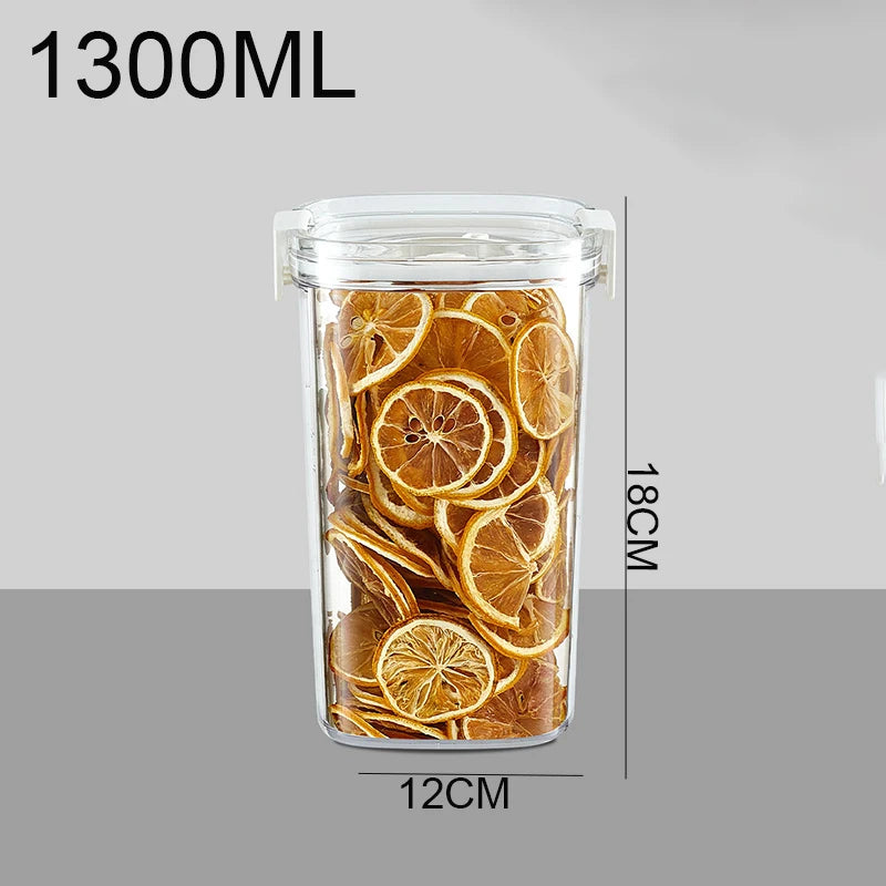 Airtight Vacuum-Seal Food Storage Canister – 460ml / 700ml / 1300ml / 1800ml (15.5–60.9 fl oz) for Coffee, Tea & Cereal