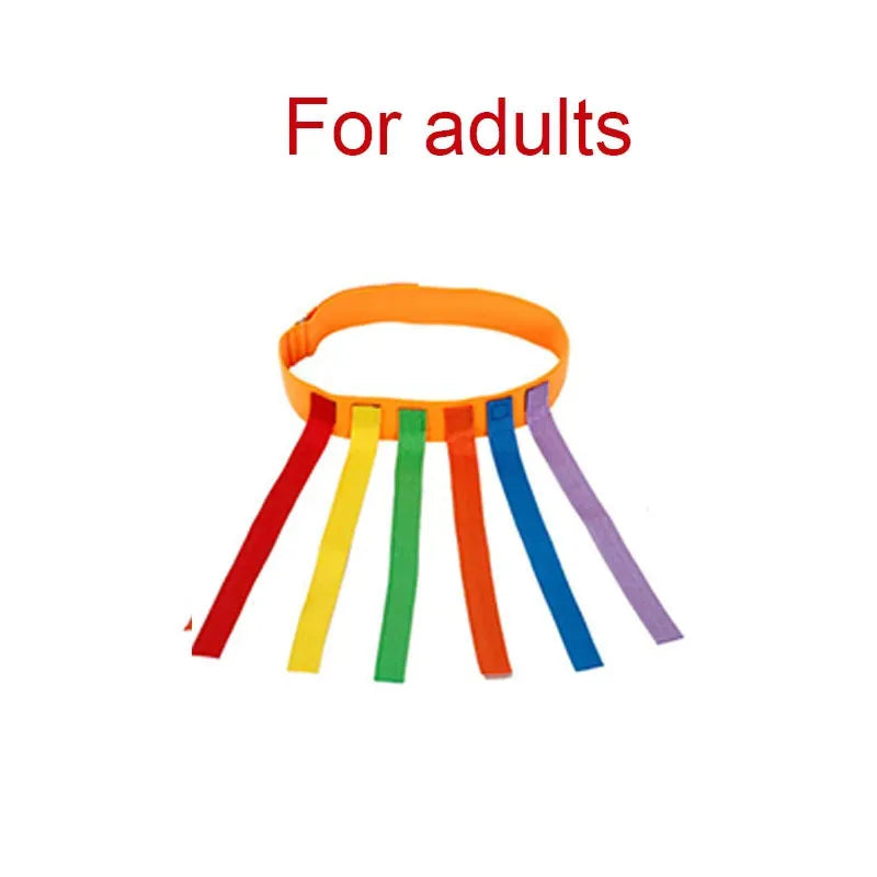 Tail Tag Game Belt Set, 1 Adjustable Waistband with 6 Tail Straps for Kids & Adults, Outdoor Party & PE Games