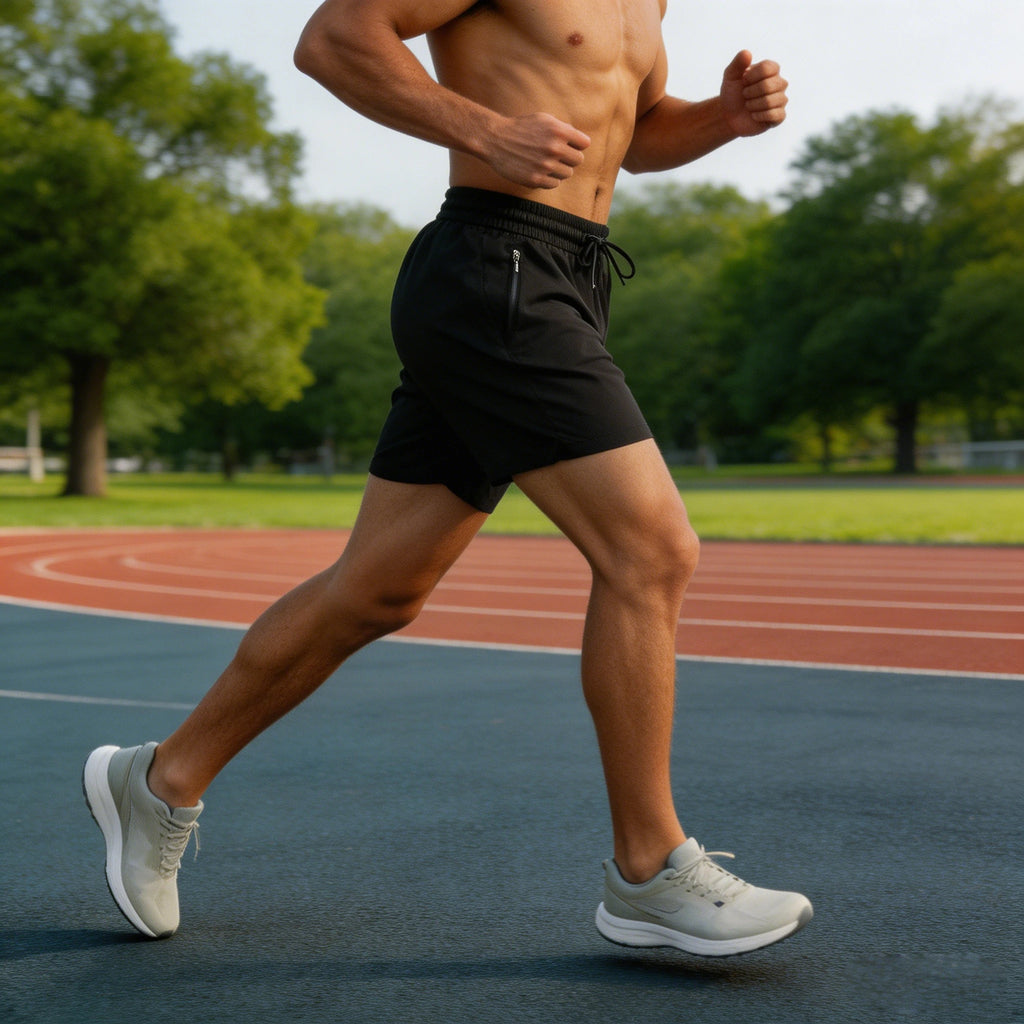 Men's Quick-Dry Running Shorts with Drawstring and Zip Pockets (S-4XL)