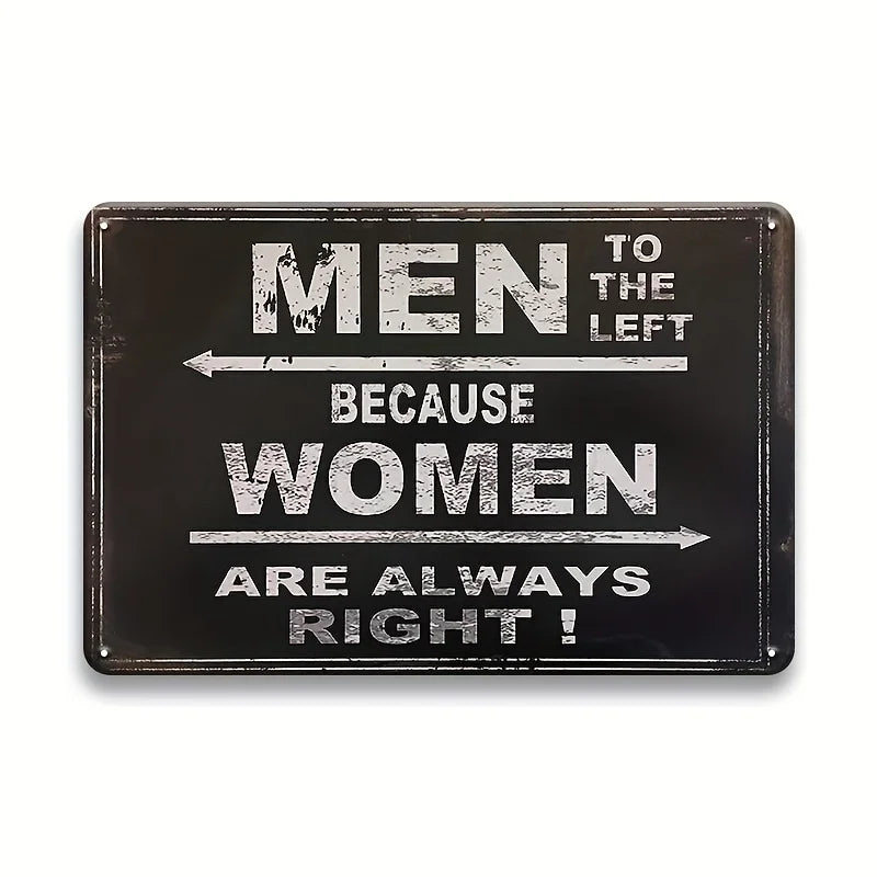 Funny Restroom Metal Tin Sign - Sarcastic Bathroom Wall Decor (12x8 in / 30x20 cm, 16x12 in / 40x30 cm)